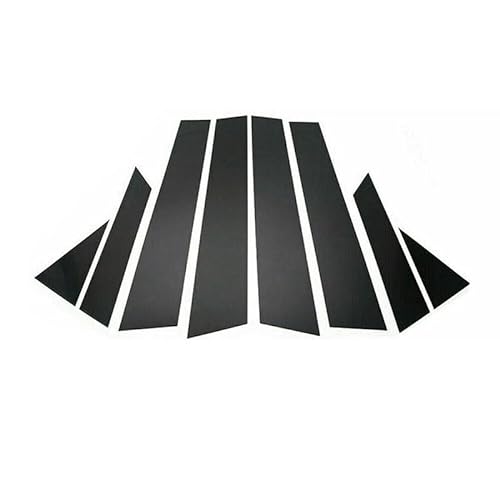 OYTHO Auto Fenster B-Säule Zierleisten,Für Nissan Qashqai J11 2016 2017 2018 2019 2020–2022 glänzend schwarz 8 Stück Autosäulenpfosten Fenstertürverkleidungen von OYTHO