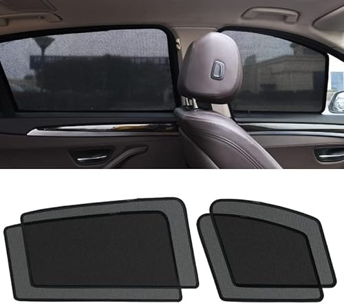 UV-blockierender Auto-Seitenfenster-Sonnenschutz für Tesla Model 3 2016-2022, Privatsphäre Sonnenschutz Atmungsaktives,4 Rear-Window von OYTHO