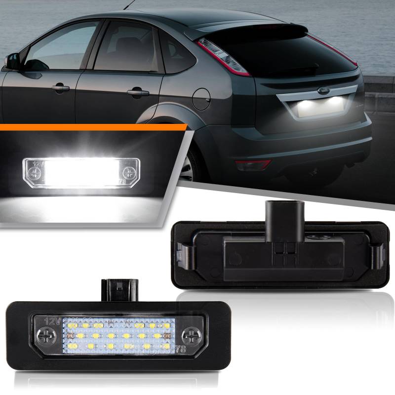 OZ-LAMPE 2 Stücke LED Kennzeichenbeleuchtung für Ford Flex Taurus Mustang Focus Fusion Mercury sable milan,Kennzeichen mit Canbus von OZ-LAMPE