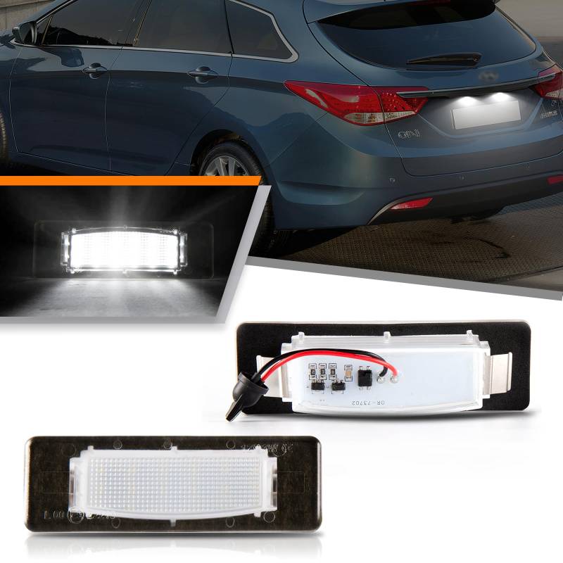 OZ-LAMPE 2 Stücke LED Kennzeichenbeleuchtung für Hyundai Tucson i40 Stufenheck-Limousine Sonata LFA Magentis MG Kia Optima Sportage Ceed Pro GT,Kennzeichen mit Canbus von OZ-LAMPE