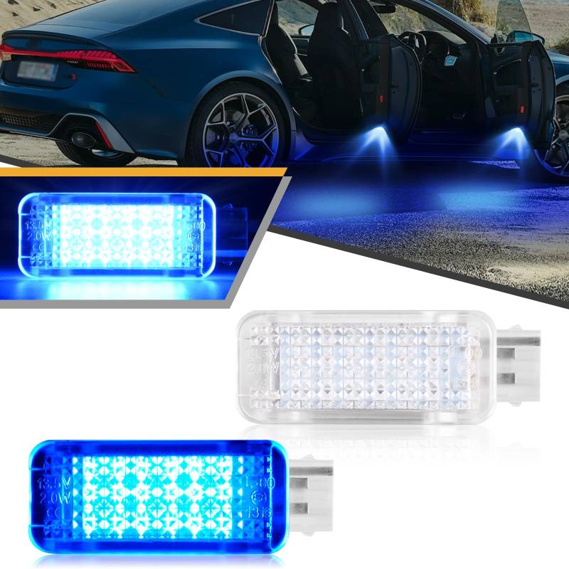 OZ-LAMPE Auto Led Innenleuchte,Einstiegsbeleuchtung für Audi A2 A3 A4 A5 A6 A7 A8 S3 S4 S5 S6 S8 RS4 RS6 R8 Q5 Q7 TT Roadster,Autotürleuchte Innenraumlicht mit Canbus 2PCS von OZ-LAMPE