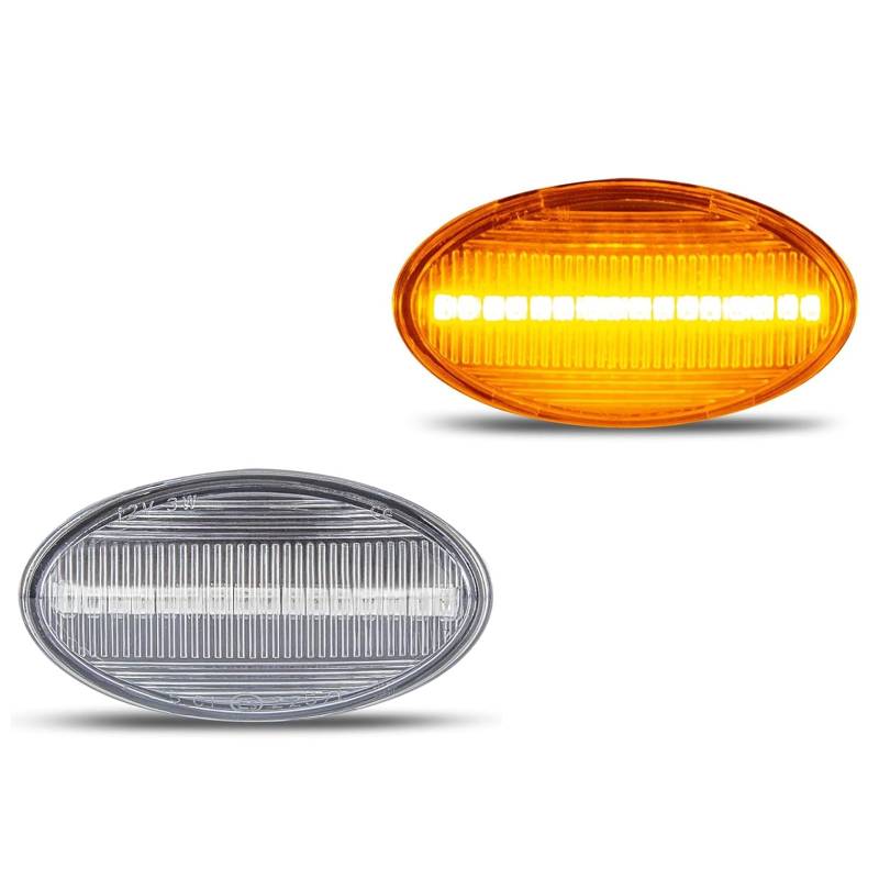 OZ-LAMPE LED Blinker Seitenblinker für Mini Cooper R50/R52/R53 2001-2006, Transparent, Blinker mit Canbus Fehlerfrei 2835 SMD, 2 Stück von OZ-LAMPE