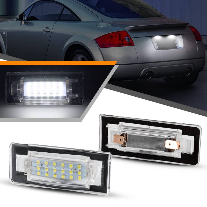 OZ-LAMPE LED Kennzeichenbeleuchtung für AUDI TT Roadster 8N9 Coupe 8N3, Kennzeichen mit CAN-Bus,18 * 2835 SMD Nummernschildbeleuchtung LED 2 Stücke von OZ-LAMPE