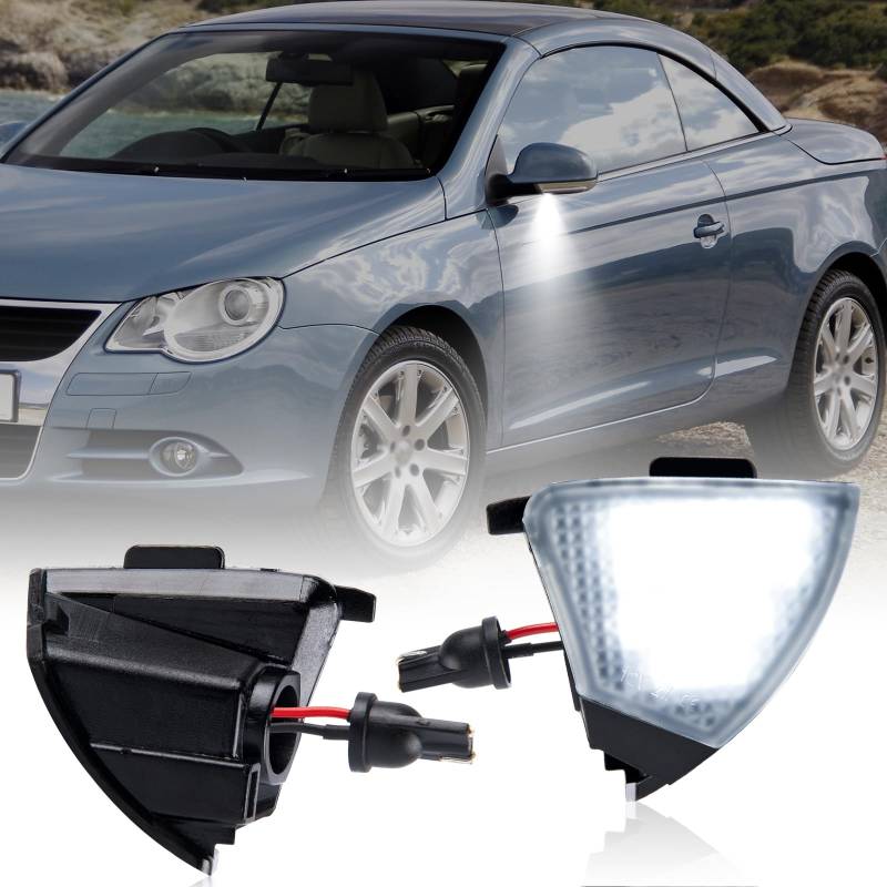 OZ-LAMPE LED Umfeldbeleuchtung Spiegel für VW EOS GOLF 5 Variant GOLF 6 PLUS Jetta Passat 3C Sharan1. Spiegel Umgebungslicht, 2 Stück, Canbus Fehlerfre von OZ-LAMPE