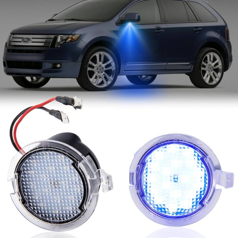 OZ-LAMPE LED Umfeldbeleuchtung Spiegel für Ford Edge F150 Taurus Flex Raptor Explorer Expedition Taurus E, außenbeleuchtung spiegel, 2 Stück, Canbus Fehlerfre von OZ-LAMPE