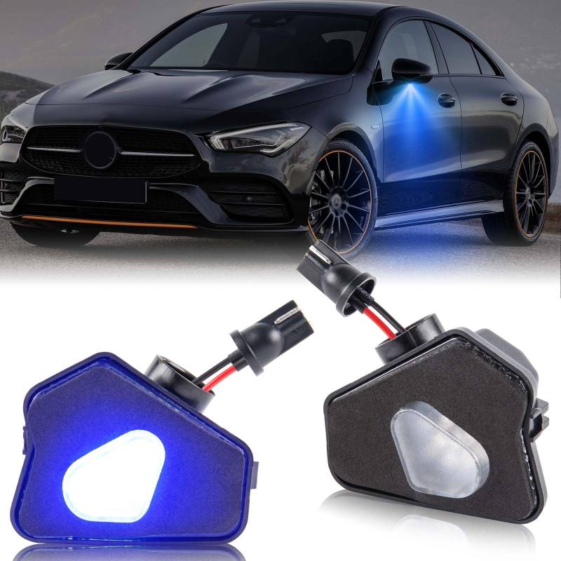 OZ-LAMPE LED Umfeldbeleuchtung Spiegel für Merce-des Benz W176 W242 W246 C219 X156 X204 X253 Baureihe 204 212 221 117 218, Blaue umfeldbeleuchtung led, 2 Stück, Canbus Fehlerfre von OZ-LAMPE