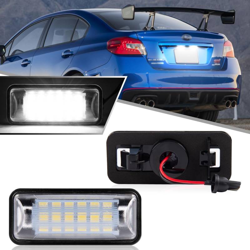 OZ-LAMPE Licht LED Kennzeichenbeleuchtung für Subaru Forester BRZ Impreza WRX STI Wagon Legacy XV Crosstrek Scion FR-S Toyota 86 GT-86 FT-86, Kennzeichen mit CAN-Bus, Nummernschildbeleuchtung LED von OZ-LAMPE