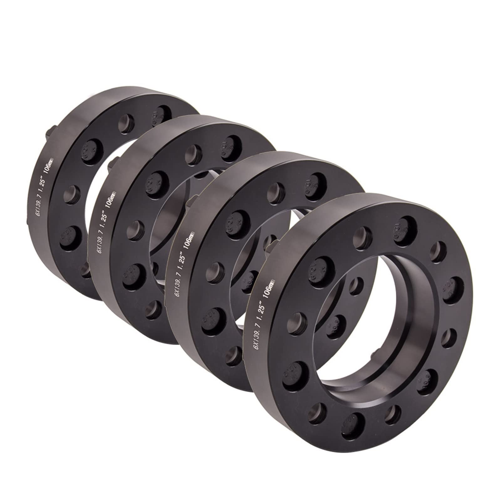 (4) Spurverbreiterung Adapter 32 mm 1,25" 6x139,7 Hub Centric Kompatibel für Toyota M12x1,5mm 6x139,7 Hubcentric 106mm 12x1,25 von OZBADCLZ