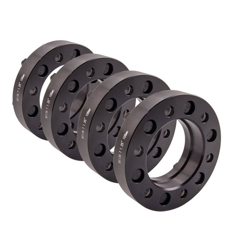 (4) Spurverbreiterung Adapter 32 mm 1,25" 6x139,7 Hub Centric Kompatibel für Toyota M12x1,5mm 6x139,7 Hubcentric 106mm 12x1,25 von OZBADCLZ