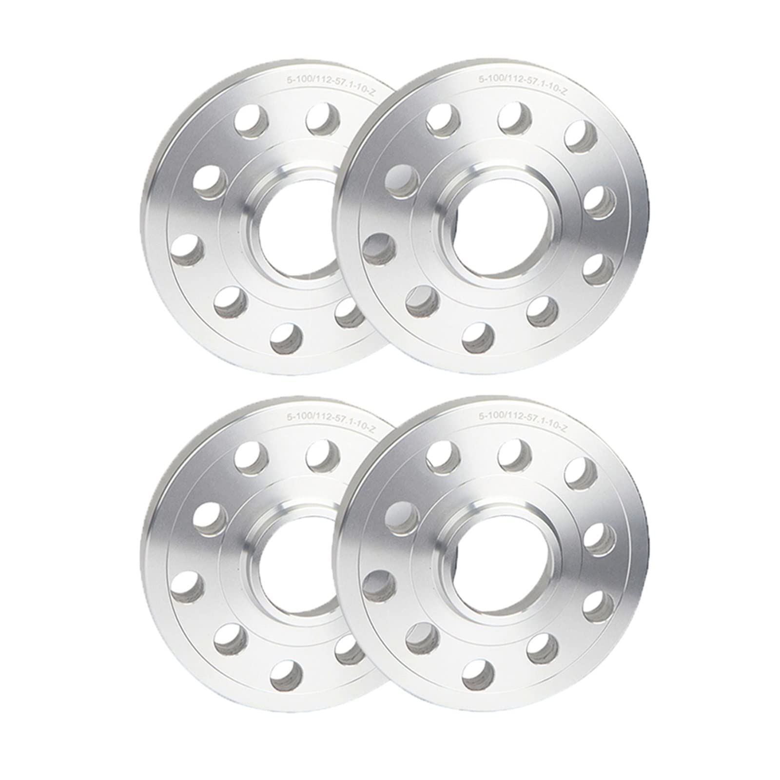 10mm 15mm 5 * 112/5 * 100-57,1 Hub Adapter Rad Distanzscheiben Dichtung Spurverbreiterungen Kompatibel für VW SAGITAR/Phaeton/Scirocco/PASSAT(10mm Silver) von OZBADCLZ