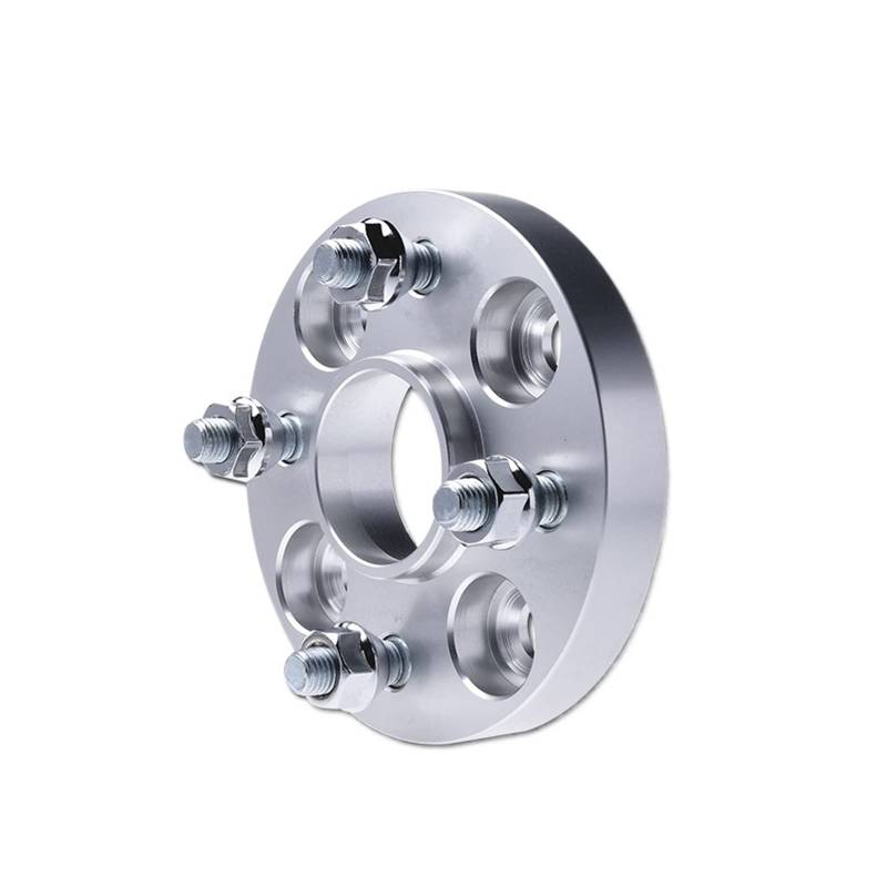 Spurverbreiterung Adapter PCD 4x100 CB 56,1mm Kompatibel Für Mini Kompatibel Für Honda CRX Accord Civic Acura Geschmiedete Aluminium Legierung 2 stück(Silver 15mm 2PCS) von OZBADCLZ