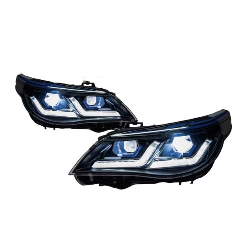 OZCCH Auto-Styling-Scheinwerfer Kompatibel for BMW E60 523i 530i Angel Eye Scheinwerfer 2003-2010 Kopf Lampe DRL Signal Projektor Objektiv Automotive(2003-2006,Right Hand Drive) von OZCCH