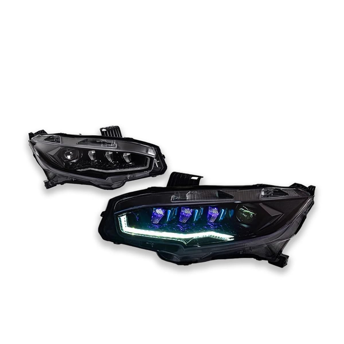 OZCCH Autolicht kompatibel for Honda Civic 10. Generation Fließheck Scheinwerfer 2016-2021 DRL Dynamisches Blinker Rücklicht Autozubehör OZCCH Autolicht kompatibel for Honda Civic 10. Generation Fließheck Scheinwerfer 2016-2021 DRL Dynamisches Blinker Rücklicht Autozubehör von OZCCH