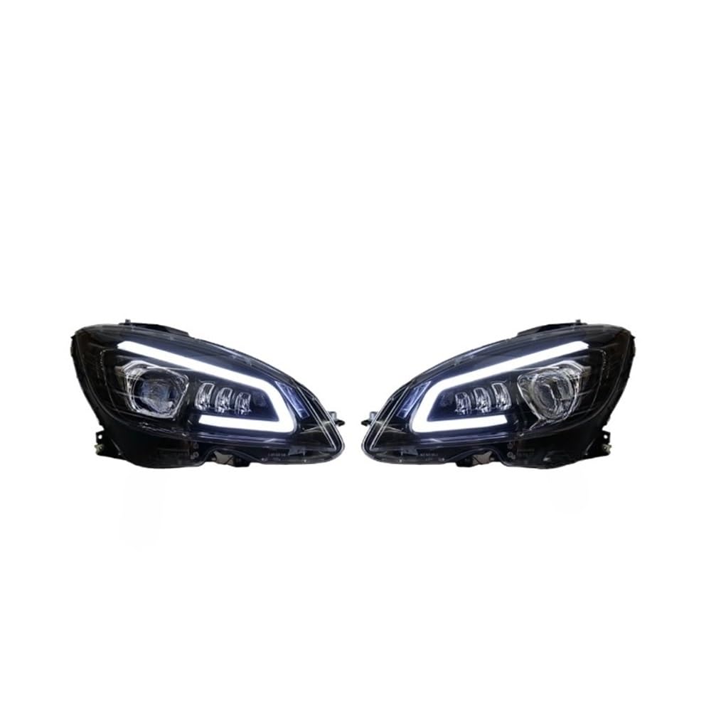 OZCCH Autolicht kompatibel for Mercedes-Benz 2007-2011 W204 Scheinwerfer Vollprojektor Frontlampen DRL Blinker(For Halogens) von OZCCH