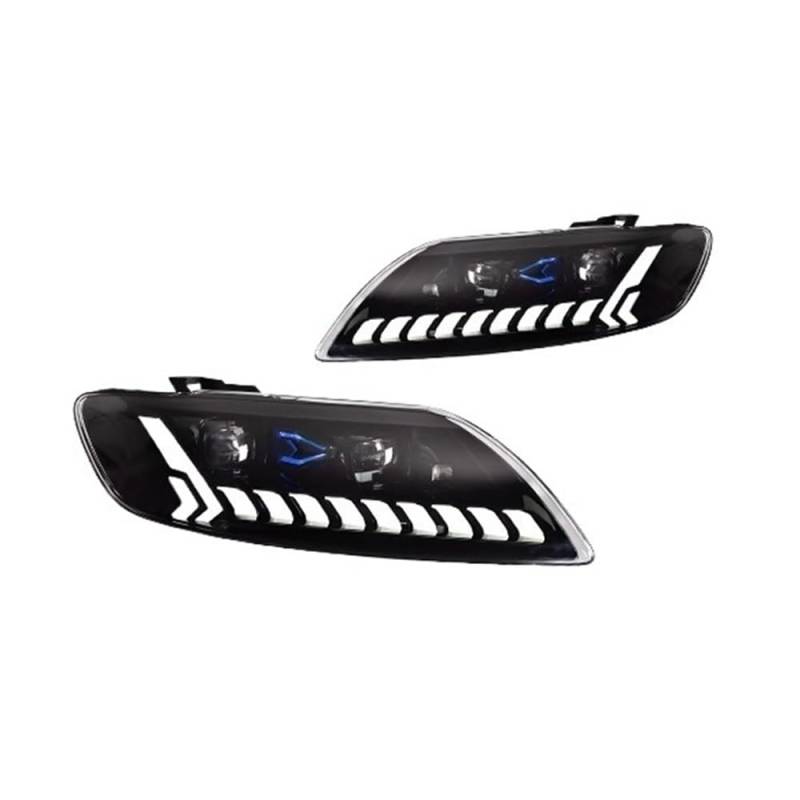 OZCCH Autolichter kompatibel for Audi Q7 2006–2015 SQ7 Autoscheinwerfer-Montage-Upgrade RS Q8 Style Design Bifokallinse Außenzubehör(For 06-09 AFS,Right Hand Drive) von OZCCH
