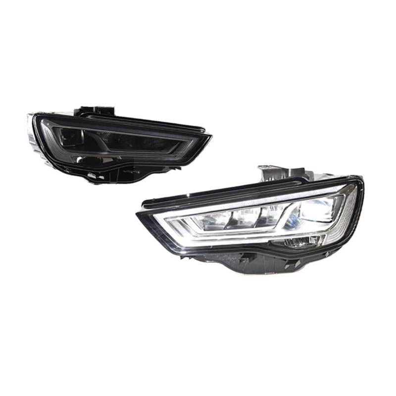 OZCCH Autoscheinwerfer Kompatibel for Audi A3 2014-2016 Autolampen Tagfahrlicht Dynamische Blinker Autozubehör(For Halogen) von OZCCH