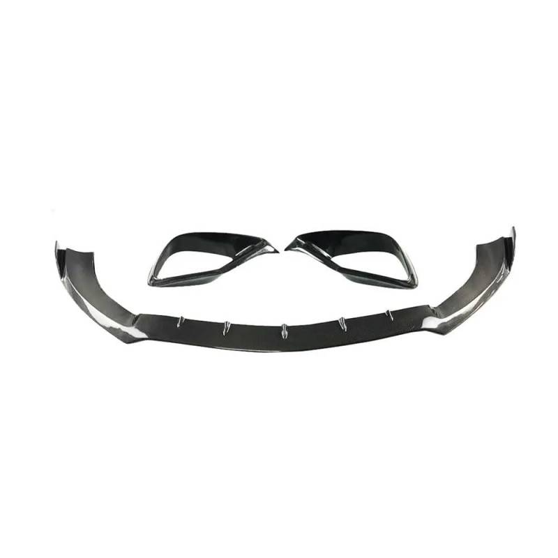 OZCCH B-Style Carbon Fiber Frontstoßstangen-Kinnlippensplitter mit Lüftungsschlitzabdeckung, kompatibel mit Benz W213 E63 E63S AMG 2017–2021 Pre-Facelift Aerodynamisches Upgrade(One set) von OZCCH