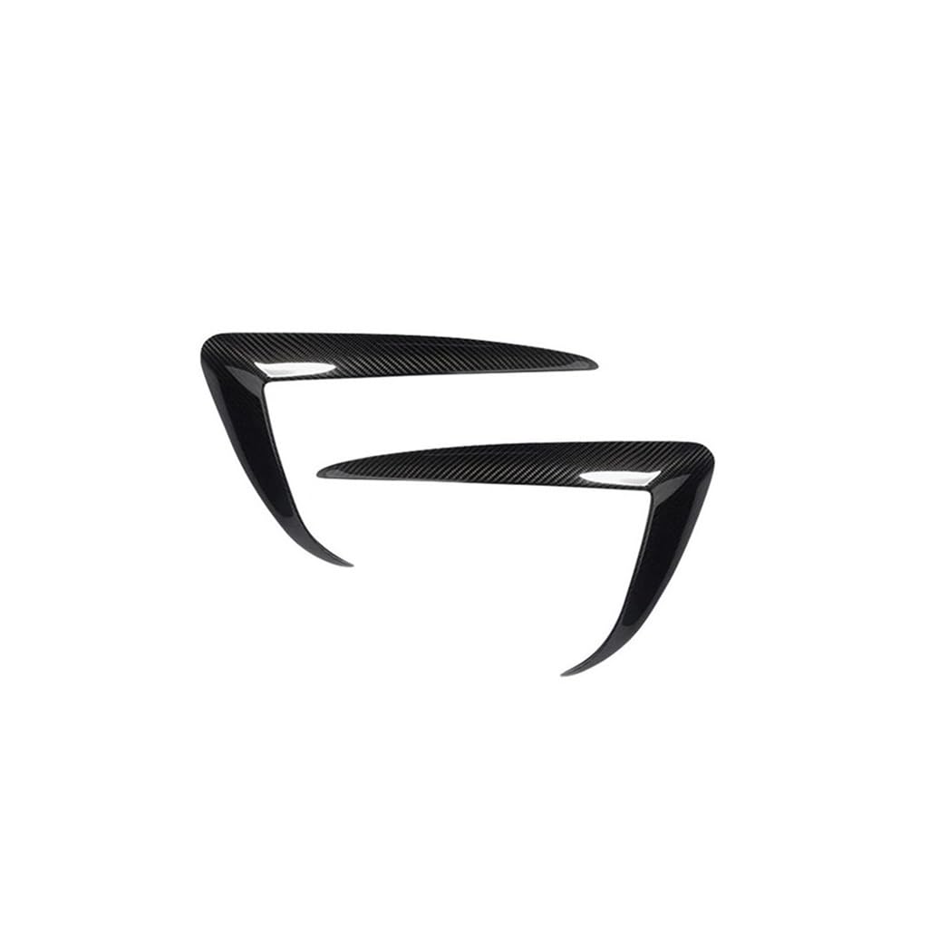 OZCCH Carbon Fiber Front Nebel Licht Augenbraue Wind Messer Stoßstange Schutz Abdeckung Modifikation Zubehör Kompatibel for Tesla Modell 3 Y 2023(M3-CF19L) von OZCCH