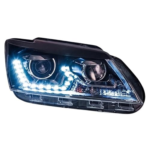 OZCCH Ein Paar Scheinwerfer, kompatibel for VW Santana 2013–2015, Frontlinse, DRL-Scheinwerfer, Tagfahrlicht, Xenon, Auto-Zubehör(Low beam) von OZCCH