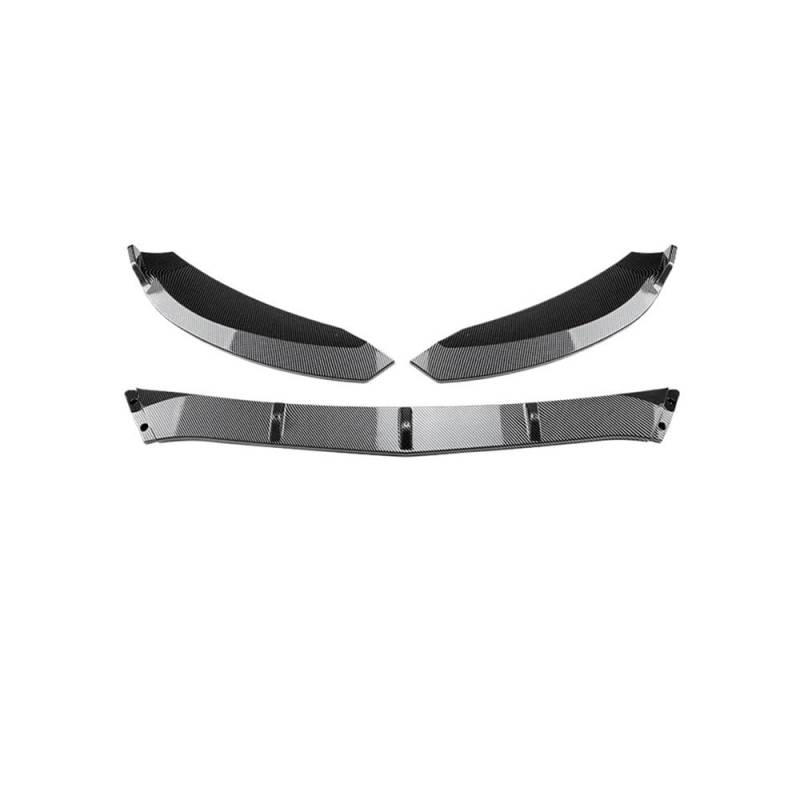 OZCCH Frontspoilerlippe, kompatibel mit Benz C-Klasse W205 C300/C160/C200/C350e/C260/AMG 2015–2021, Carbonfaser, glänzend schwarz, aerodynamischer Spoiler(AMG Carbon 15-18) von OZCCH
