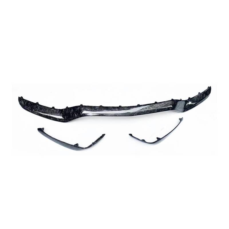 OZCCH Frontspoilerlippe mit Seitensplitter, kompatibel mit Benz W205/C205/S205 C63/C63s AMG Limousine/Coupe/Kombi 2015–2023, aerodynamischer Performance-Spoiler aus Kohlefaser(Forged one set) von OZCCH