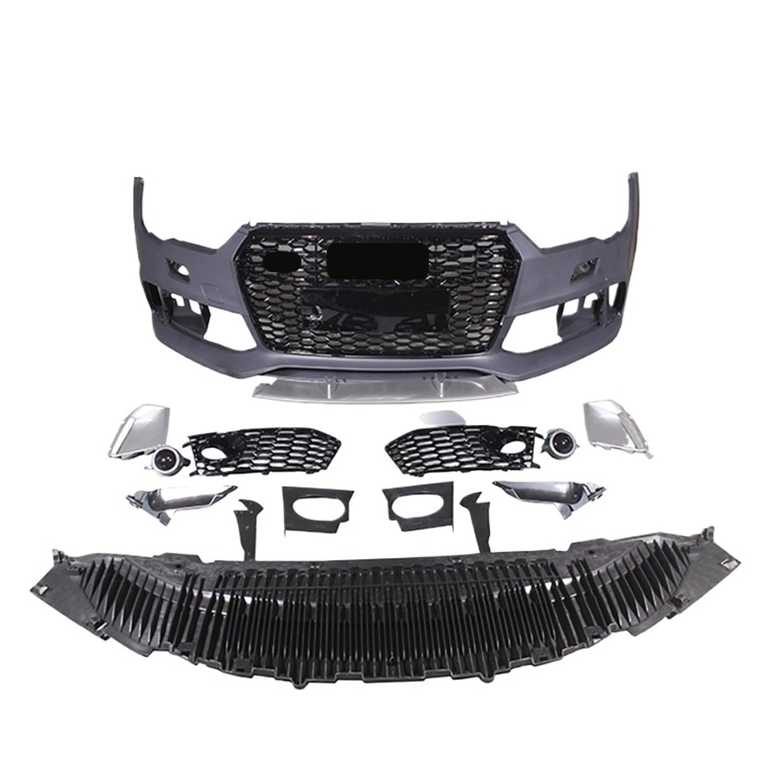 OZCCH Frontstoßstange, Fahrzeug aus PP-Material, Karosserie-Kit mit Kühlergrill. Hochleistungs-Frontstoßstangen-Karosserie-Kit aus PP-Kunststoff mit Kühlergrill, kompatibel mit Audi A7 2015–2018 – Ver von OZCCH
