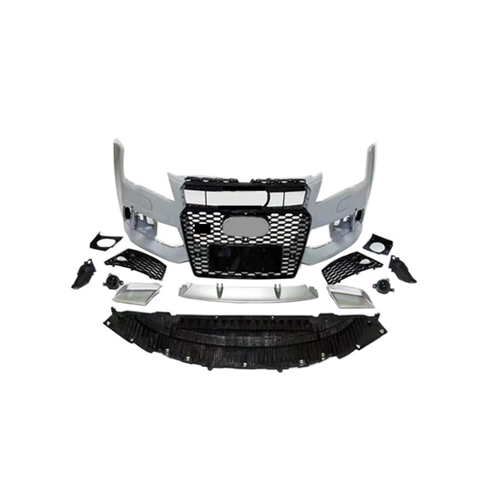 OZCCH Frontstoßstange, Fahrzeug aus PP-Material, Karosserie-Kit mit Kühlergrill. Hochleistungs-Frontstoßstangen-Karosserie-Kit aus PP-Kunststoff mit Kühlergrill, kompatibel mit Audi A7 2015–2018 – Ver von OZCCH