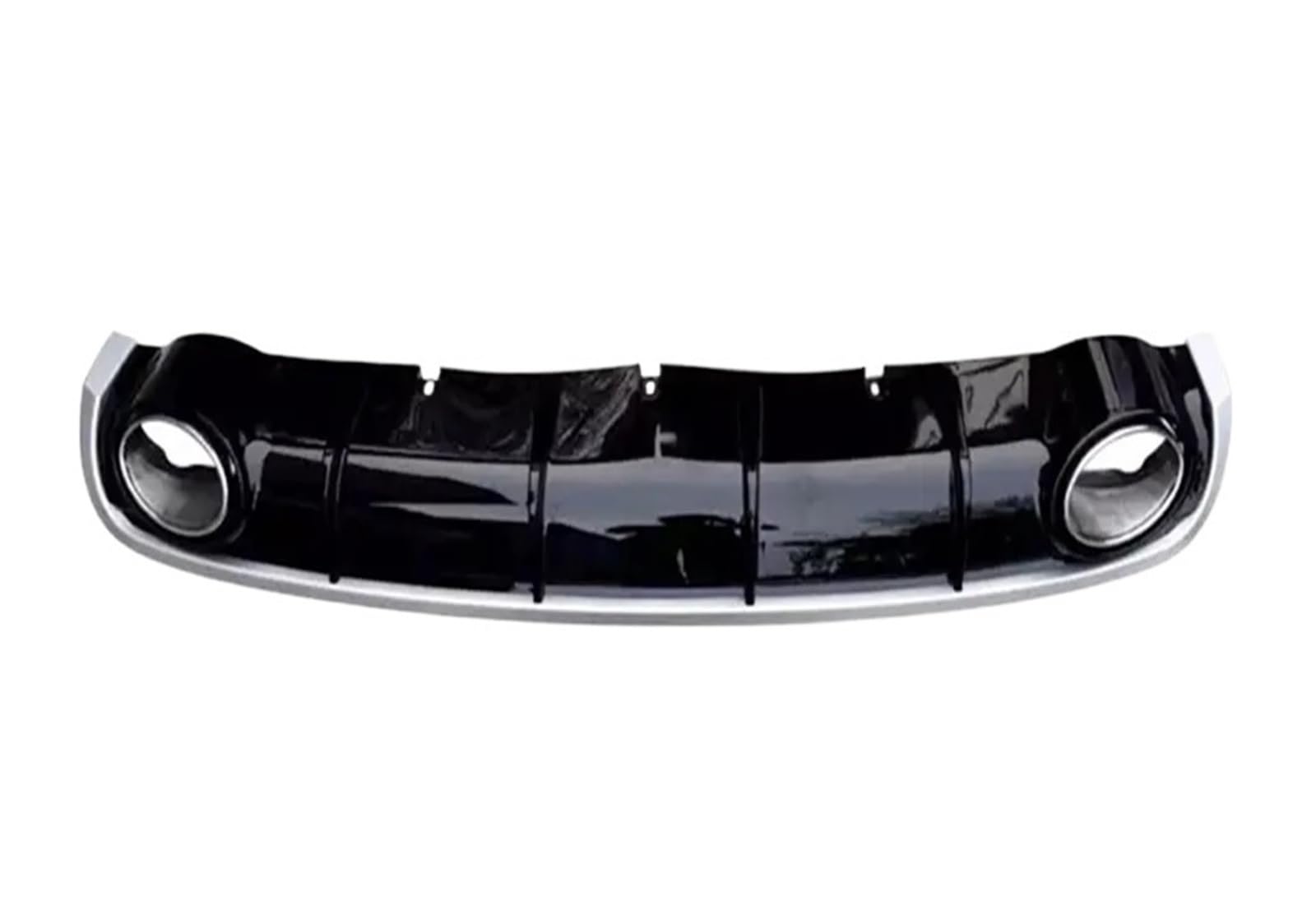 OZCCH Hochleistungs-2-in-1-Heckstoßstangen-Diffusor, Lippenspoiler und Schalldämpfer-Auspuffblende, Chrom, Schwarz, kompatibel mit dem Basismodell Audi A6 C7 2012–2015 – Aerodynamisches Bodykit-Zubehö OZCCH Hochleistungs-2-in-1-Heckstoßstangen-Diffusor, Lippenspoiler und Schalldämpfer-Auspuffblende, Chrom, Schwarz, kompatibel mit dem Basismodell Audi A6 C7 2012–2015 – Aerodynamisches Bodykit-Zubehö von OZCCH