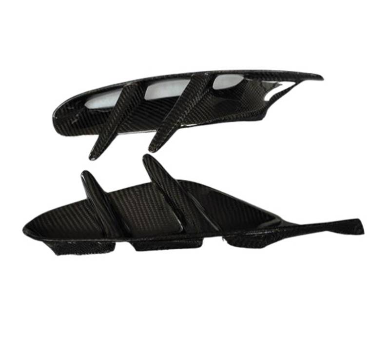 OZCCH Hochleistungs-Aerodynamik-Kit aus geschmiedeter Kohlefaser, kompatibel mit Porsche Taycan/Turbo S 2019-2023 – Frontsplitterklappen, Seitenschürzen und Windmesser-Upgrade(Forging Carbon Fiber) von OZCCH