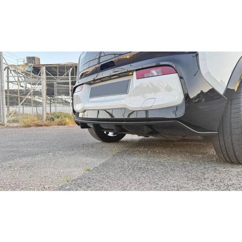 OZCCH Hochleistungs-Heckspoiler-Diffusor aus Kohlefaser for die Heckstoßstange, kompatibel mit BMW i3/i3s Schrägheck 2018–2020 – Aerodynamisches, leichtes Bodykit(FRP Glossy Black) von OZCCH