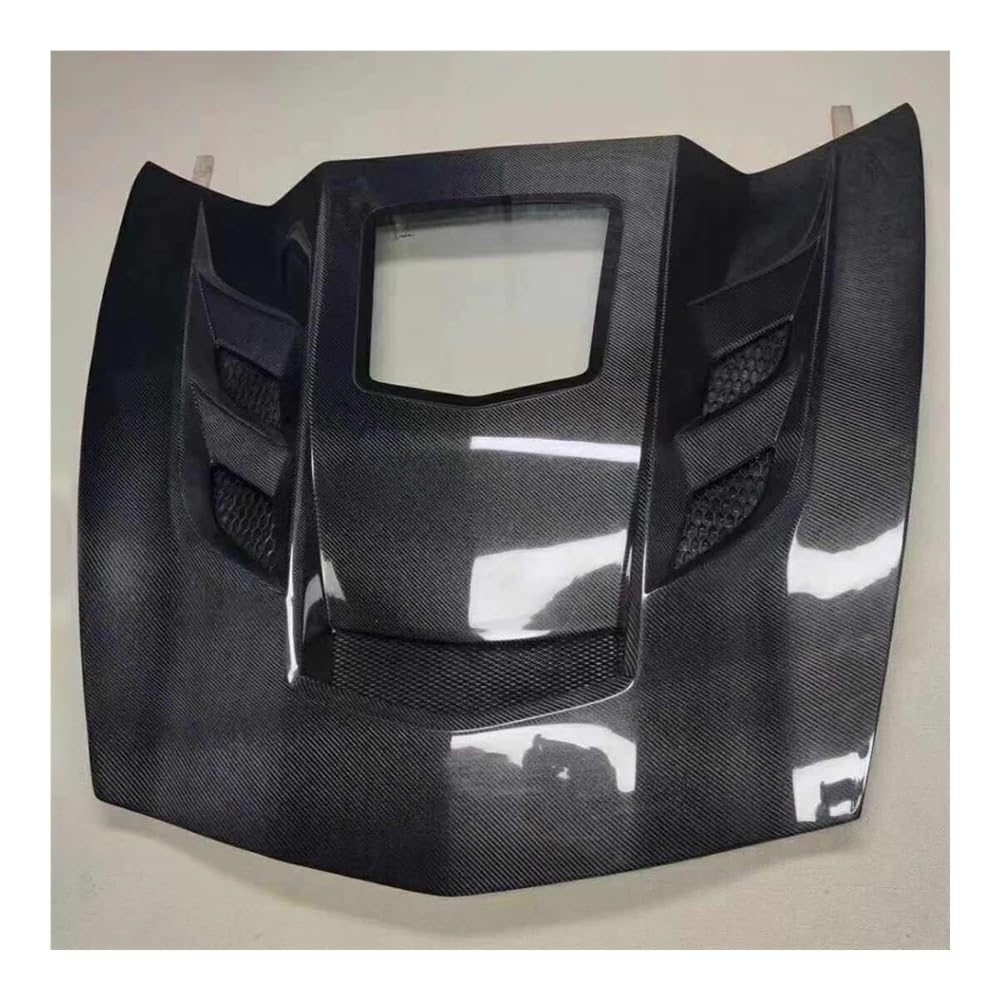 OZCCH Hochleistungs-Motorhauben- und Frontstoßstangen-Kit aus Kohlefaser, kompatibel mit Chevrolet Corvette C6/C7 2005-2019 – Leichtes aerodynamisches Bodykit(Carbon Fiber Hood) von OZCCH