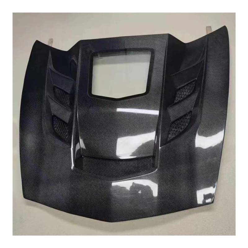 OZCCH Hochleistungs-Motorhauben- und Frontstoßstangen-Kit aus Kohlefaser, kompatibel mit Chevrolet Corvette C6/C7 2005-2019 – Leichtes aerodynamisches Bodykit(Carbon Fiber Hood) von OZCCH