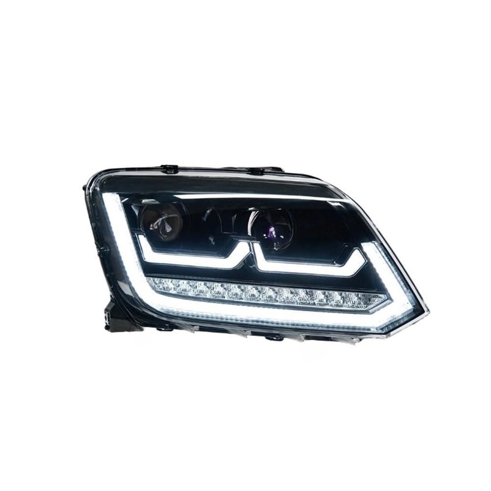 OZCCH Kompatibel for VW AMAROK 2010-2022 Scheinwerfer Auto 12V Laufende DRL Hella 5 Xenon Objektiv Hid H7 AMAROK Auto Zubehör(BLACK_RIGHT) von OZCCH