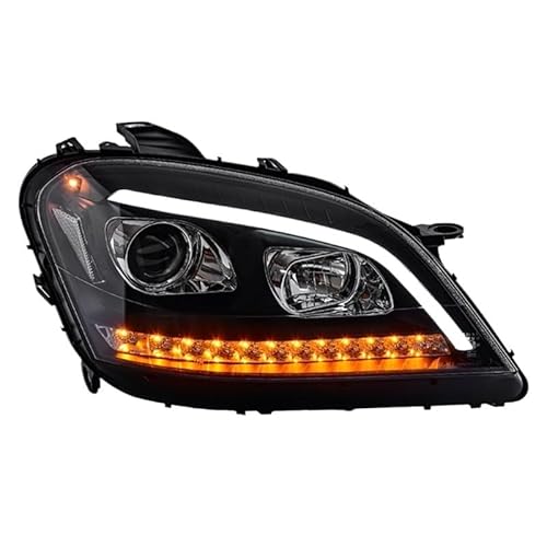 OZCCH Lichter kompatibel for Benz W164 ML350 ML500 2005-2008 Frontlampe modifizierte DRL-Scheinwerferprojektorlinse dynamisches Werkzeug Autozubehör(Low beam) von OZCCH