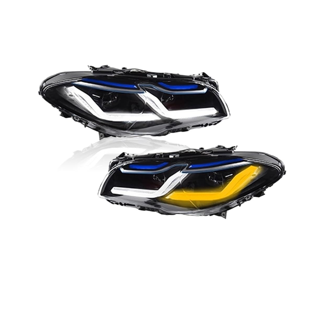 OZCCH Projektorscheinwerfer kompatibel for BMW 2010–2016 F10 Scheinwerfer 520i 525i 530i 535i Blinker Fernlicht Angel Eye(14-17 XN) von OZCCH