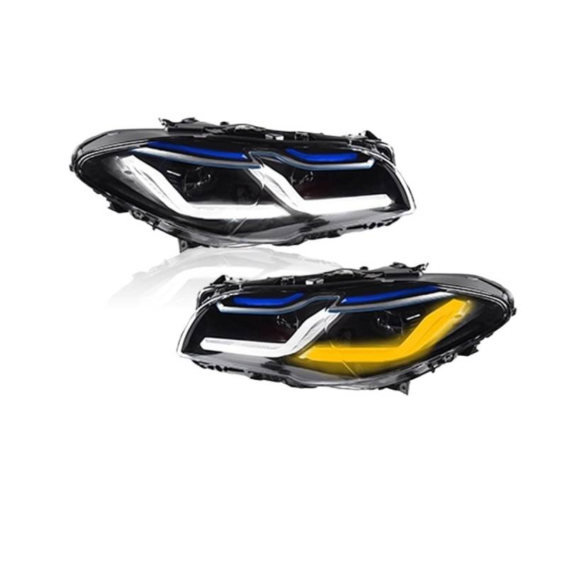 OZCCH Projektorscheinwerfer kompatibel for BMW 2010–2016 F10 Scheinwerfer 520i 525i 530i 535i Blinker Fernlicht Angel Eye(14-17 XN) von OZCCH