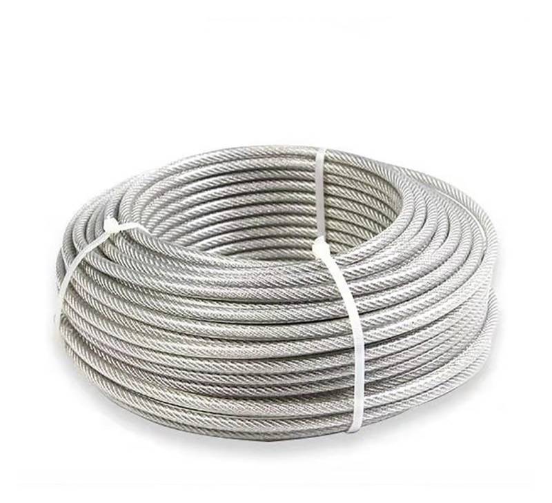 304 Edelstahl PVC-beschichtetes Drahtseil 7 * 7 Flexibles Kabel Wäscheleine 0,8 mm 1 mm 1,2 mm-5 mm Weiches Kabel Transparentes Drahtseil(0.8mm-10meter) von OZDTLP