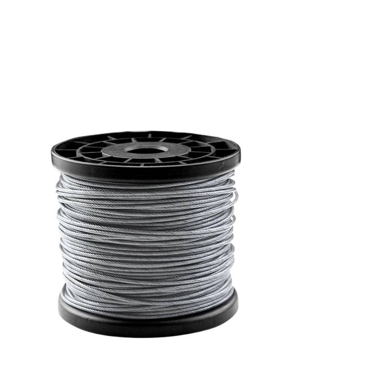 Dia.0.4/0.5/0.6/0.8/1/1.2/1.5/2/3/4/5/6/8MM 304 Edelstahl Drahtseil PVC Kunststoff beschichtet mit SS304 Drahtseil innen(100Meters x 2mm) von OZDTLP
