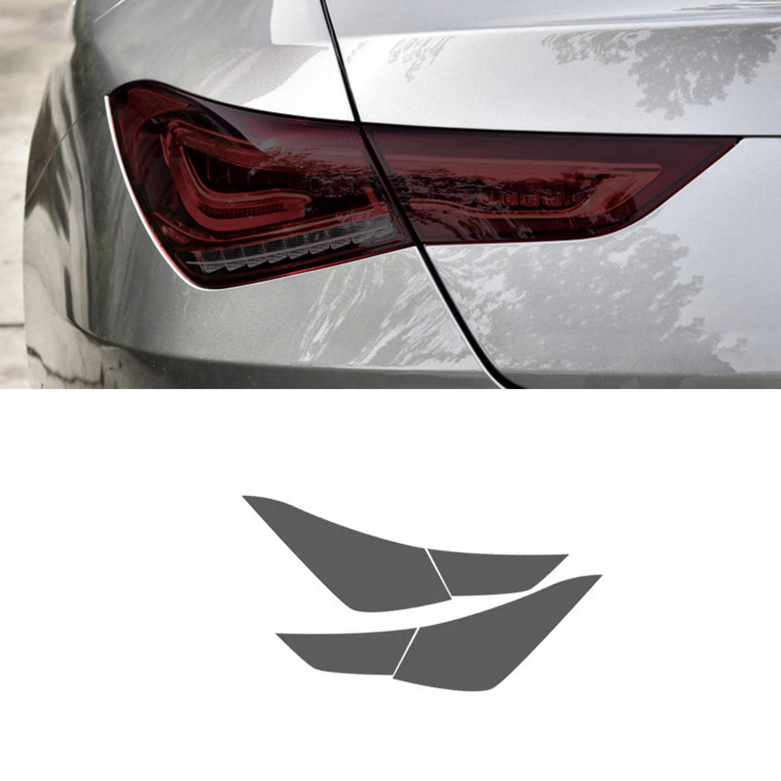 OZEQO Auto Scheinwerfer Tönung Schwarz Schutzfolie Rücklicht Aufkleber, Für Mercedes Benz CLA Klasse C117 W117 C118 X117/118 AMG 2019-2022 OZEQO Auto Scheinwerfer Tönung Schwarz Schutzfolie Rücklicht Aufkleber, Für Mercedes Benz CLA Klasse C117 W117 C118 X117/118 AMG 2019-2022 von OZEQO
