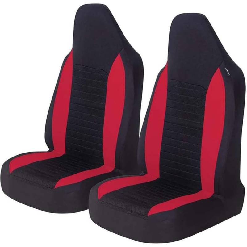 OZFRVXUG 2 Stück Vordersitze Auto-Sitzauflage für SEat Altea 5P 2004-2015, Bucket-Typ integrierte Atmungsaktiv Autositzschoner Zubehör,A/Red von OZFRVXUG