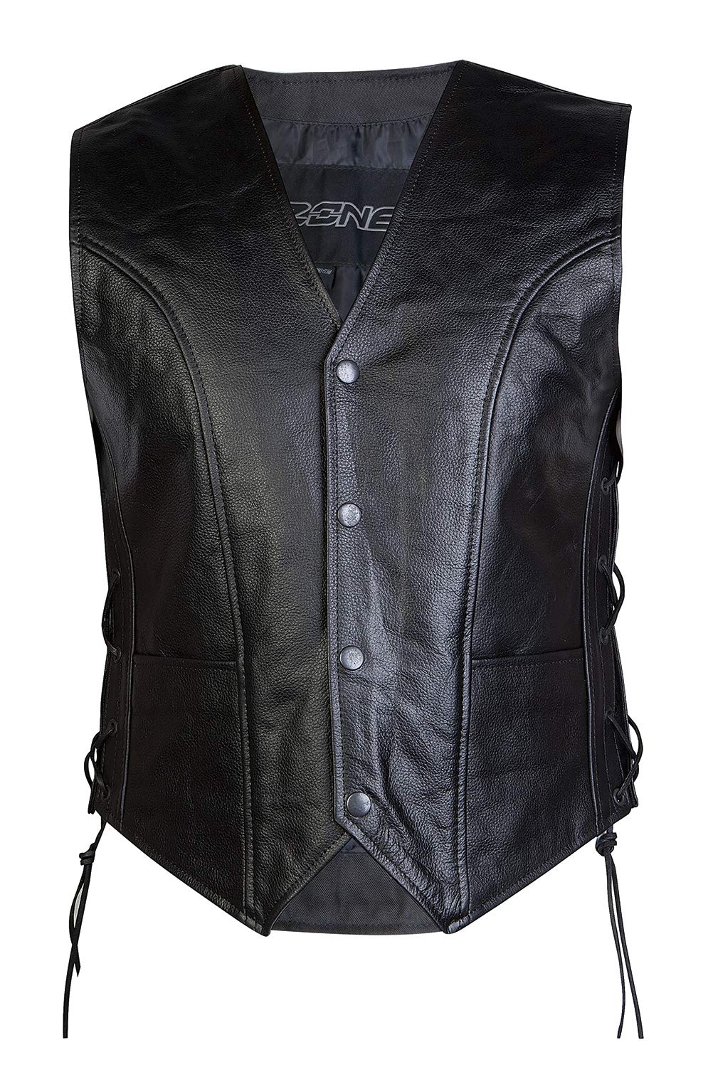 LEATHER VEST OZONE STAFF BLACK M von OZONE MOTO