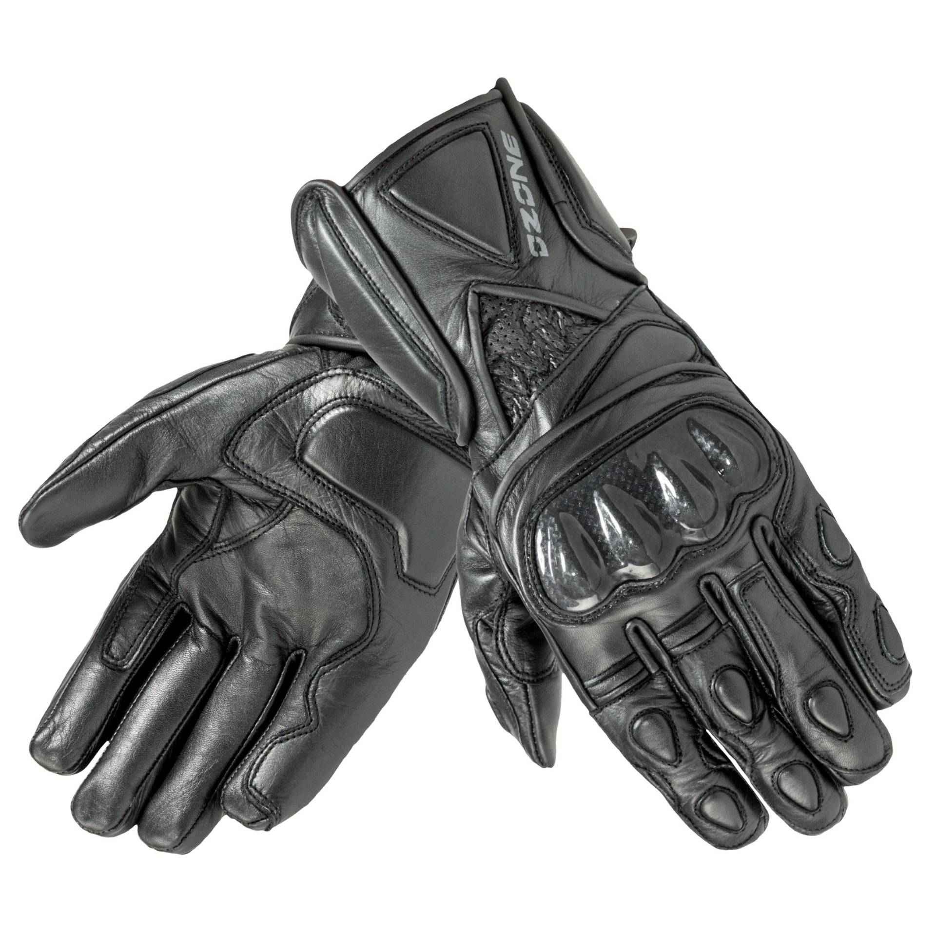 LEATHER GLOVES OZONE RIDE BLACK L von OZONE MOTO