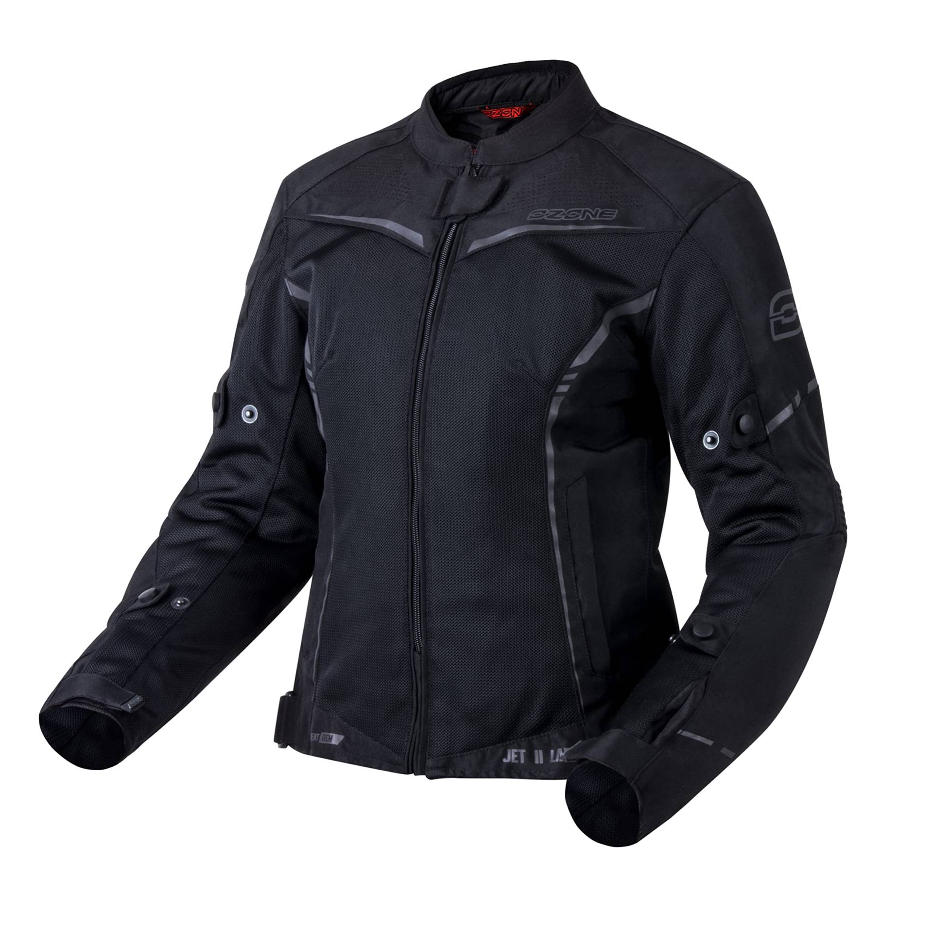 Ozone Jet II Lady Motorradjacke für Frauen Ellbogen und Schultern Protektoren wasserdichte Membranlüftung reflektierende Elemente 4 Taschen von OZONE MOTO