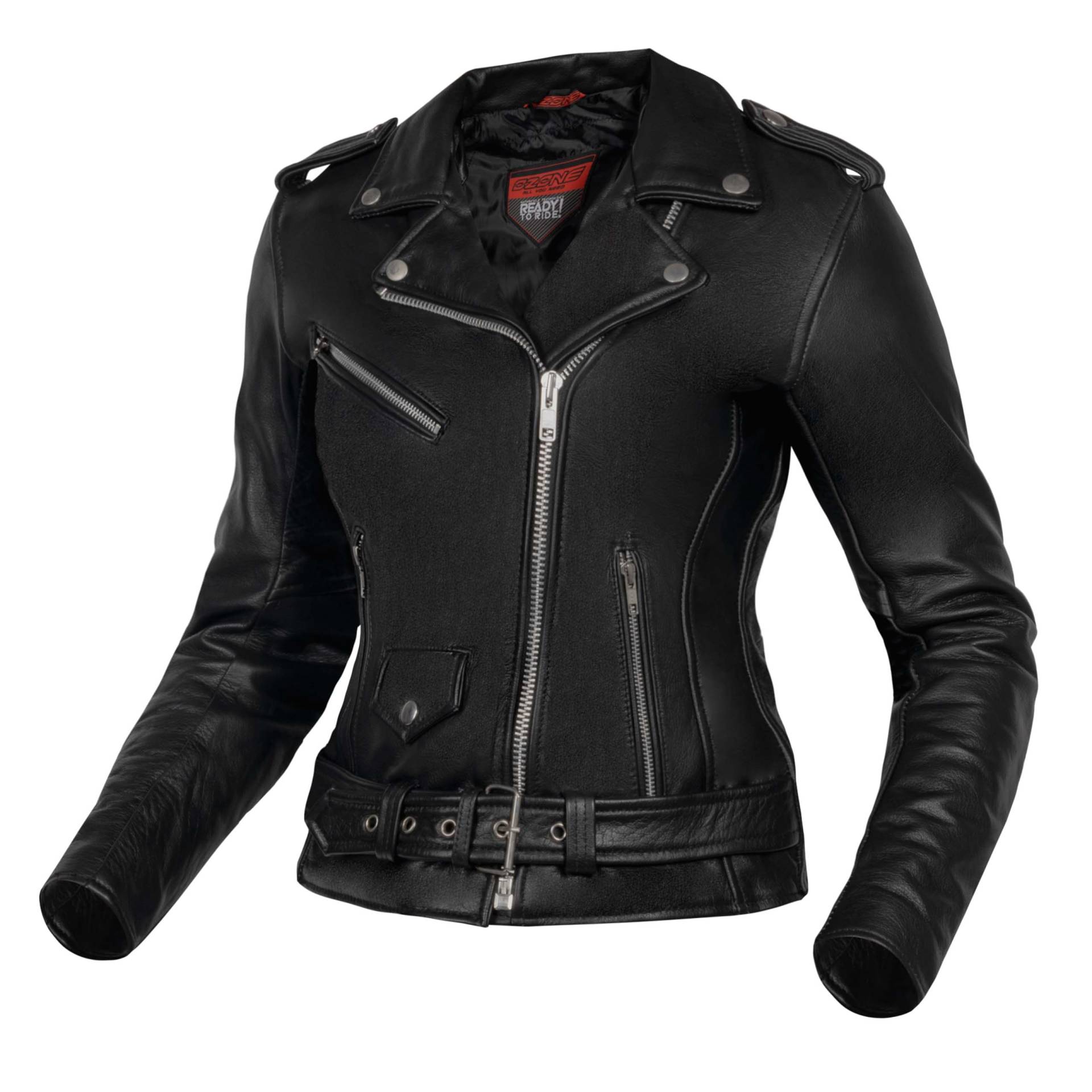 OZONE MOTO Classic Lady Motorradjacke Damen | Leder | Ellbogen und Schulterprotektoren | 5 Taschen | Taille Anpassung OZONE MOTO Classic Lady Motorradjacke Damen | Leder | Ellbogen und Schulterprotektoren | 5 Taschen | Taille Anpassung von OZONE MOTO