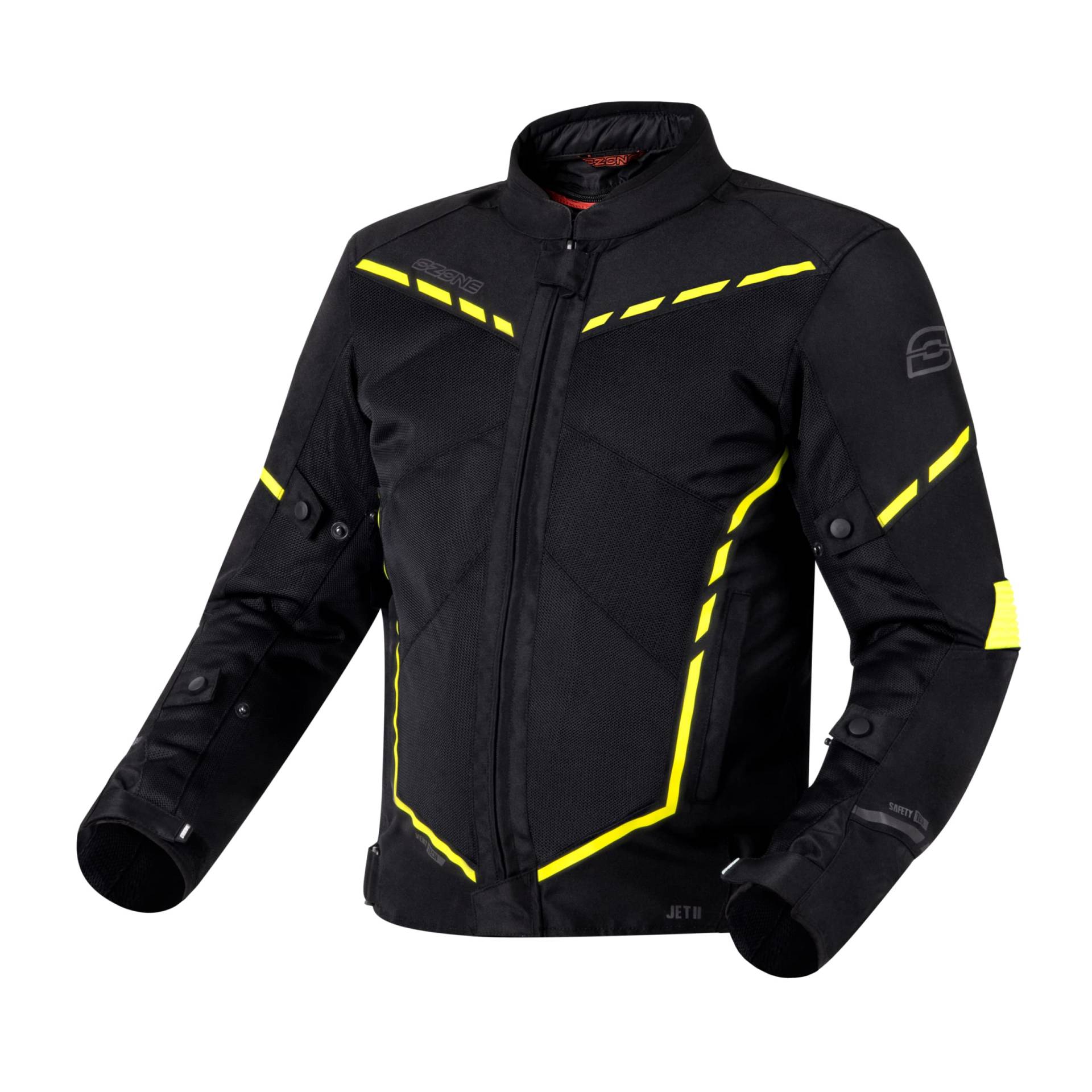 OZONE MOTO Jet II Motorradjacke Herren | Textil | Ellbogen und Schultern Protektoren Stufe 1 | Mesh-Einsätze | Abnehmbare wasserdichte Membran | Reflektierende Elemente OZONE MOTO Jet II Motorradjacke Herren | Textil | Ellbogen und Schultern Protektoren Stufe 1 | Mesh-Einsätze | Abnehmbare wasserdichte Membran | Reflektierende Elemente von OZONE MOTO
