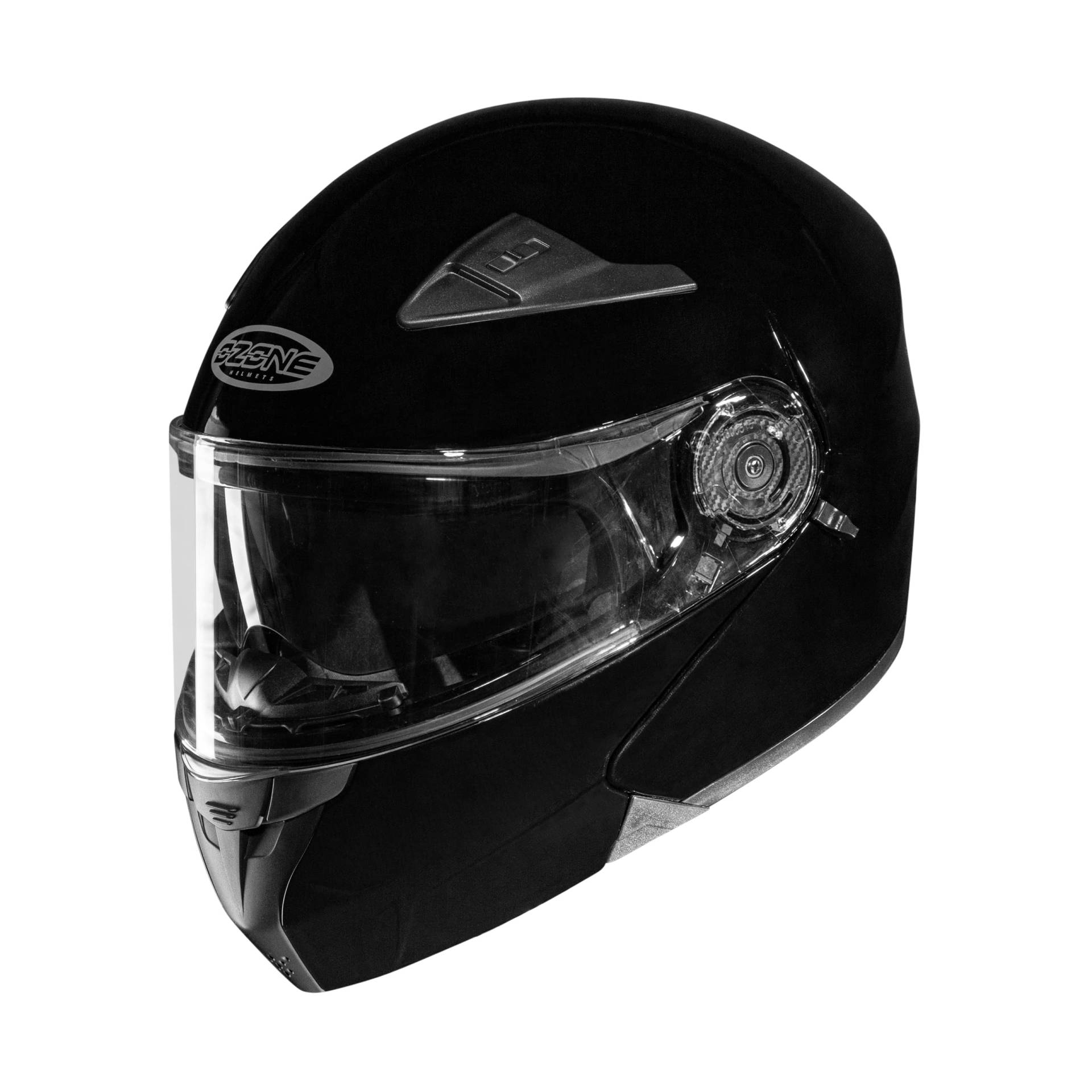 OZONE MOTO Wind Motorradhelm Klapphelm Flip up gut belüftet mit Sonnenblende ECE-Zulassung von OZONE MOTO