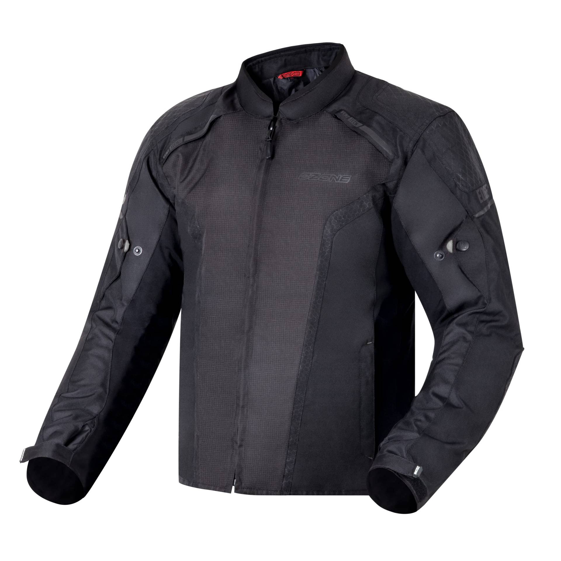 Ozone Edge II Motorradjacke für Männer dauerhafte Materialien Ellbogen und Schultern Protektoren 4 Lüftungskanäle Reflektierende Elemente 5 Taschen von OZONE MOTO