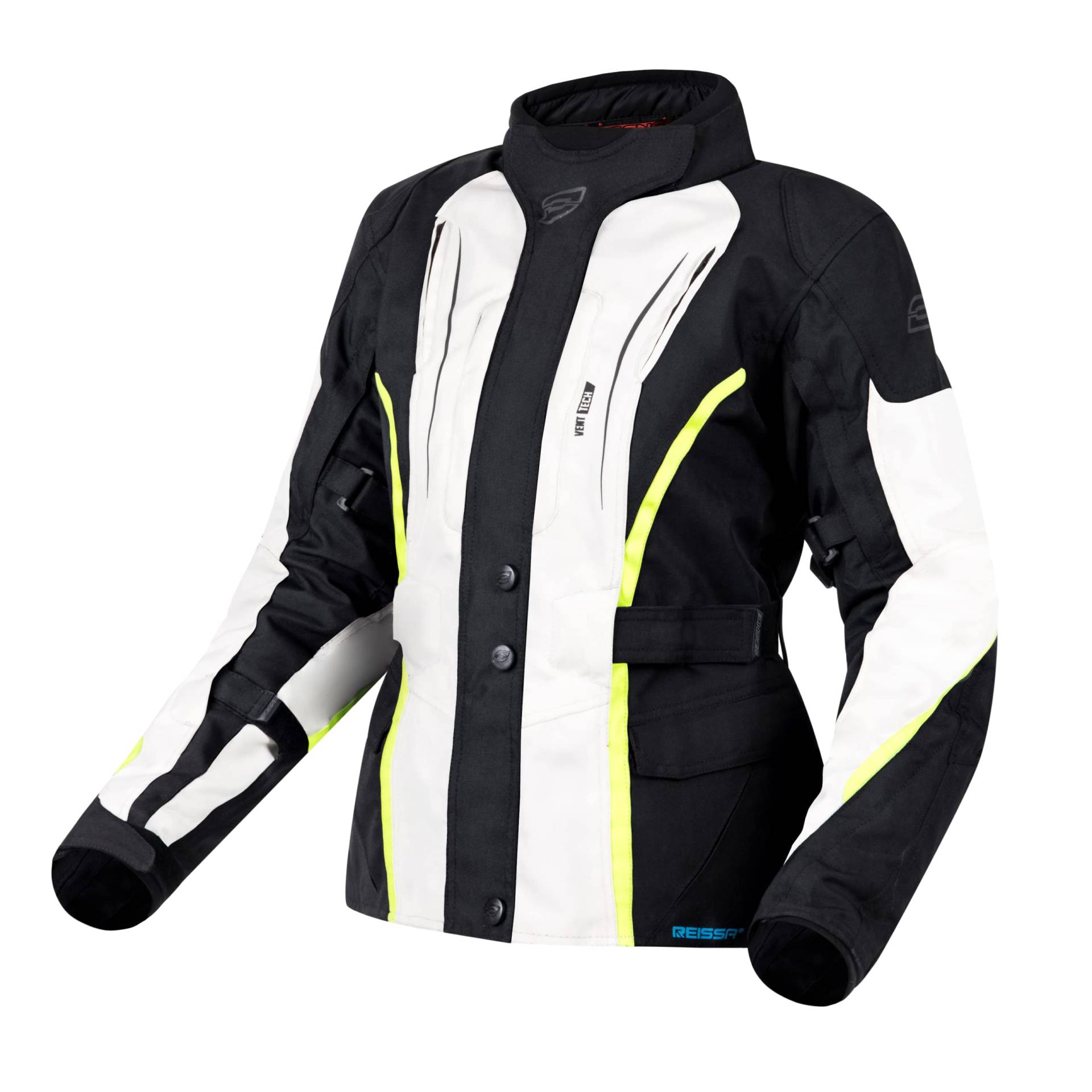 Ozone Sahara Lady Textile Motorradjacke für Frauen Ellbogen und Schultern Protektoren Reissa Membrane 10 Belüftungskanäle Reflektierende Elemente Taschen Ozone Sahara Lady Textile Motorradjacke für Frauen Ellbogen und Schultern Protektoren Reissa Membrane 10 Belüftungskanäle Reflektierende Elemente Taschen von OZONE MOTO