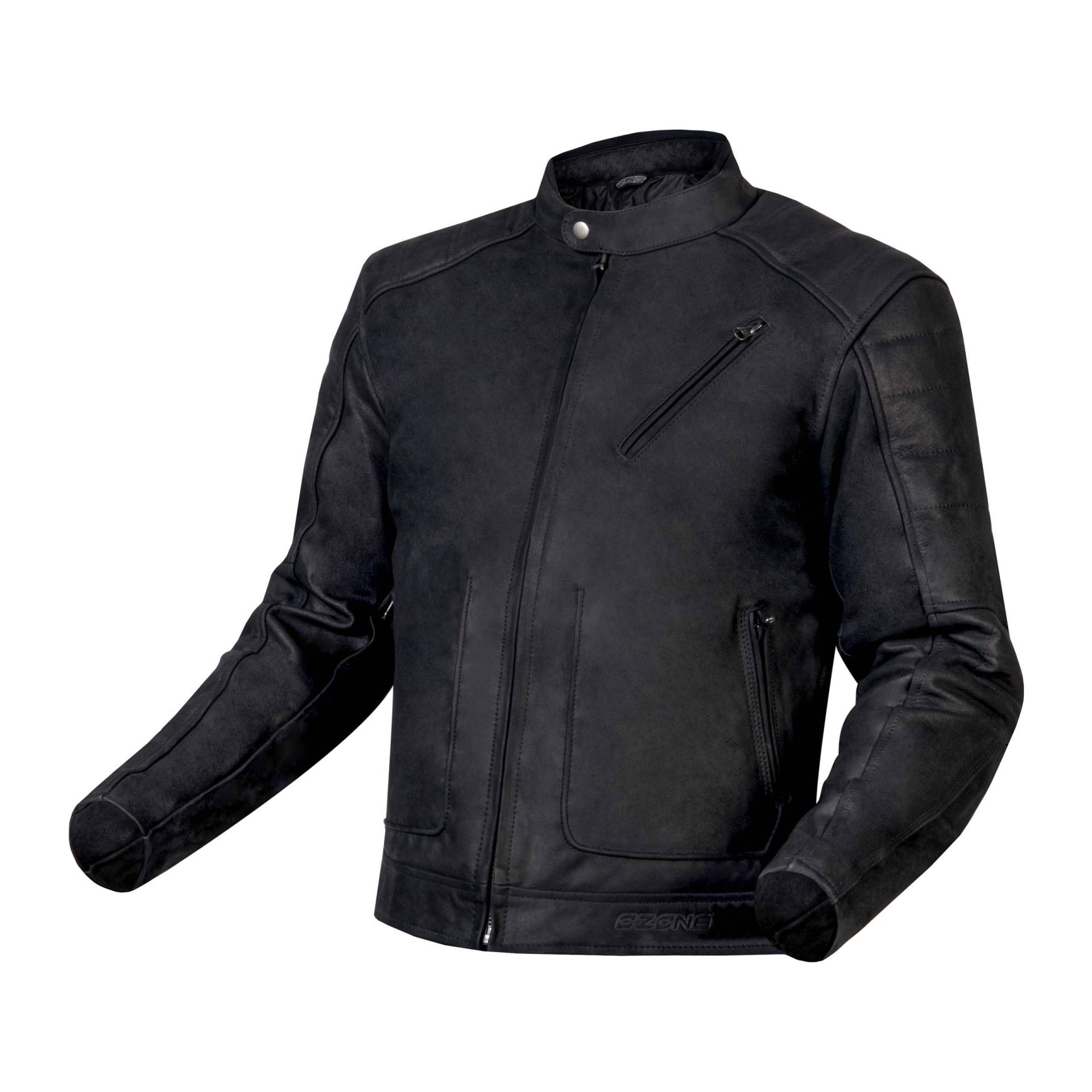 Ozone Sparrow II Motorradjacke Büffelleder Ellbogen und Schulterschutz Belüftung 5 Taschen Abnehmbare Thermoweste von OZONE MOTO