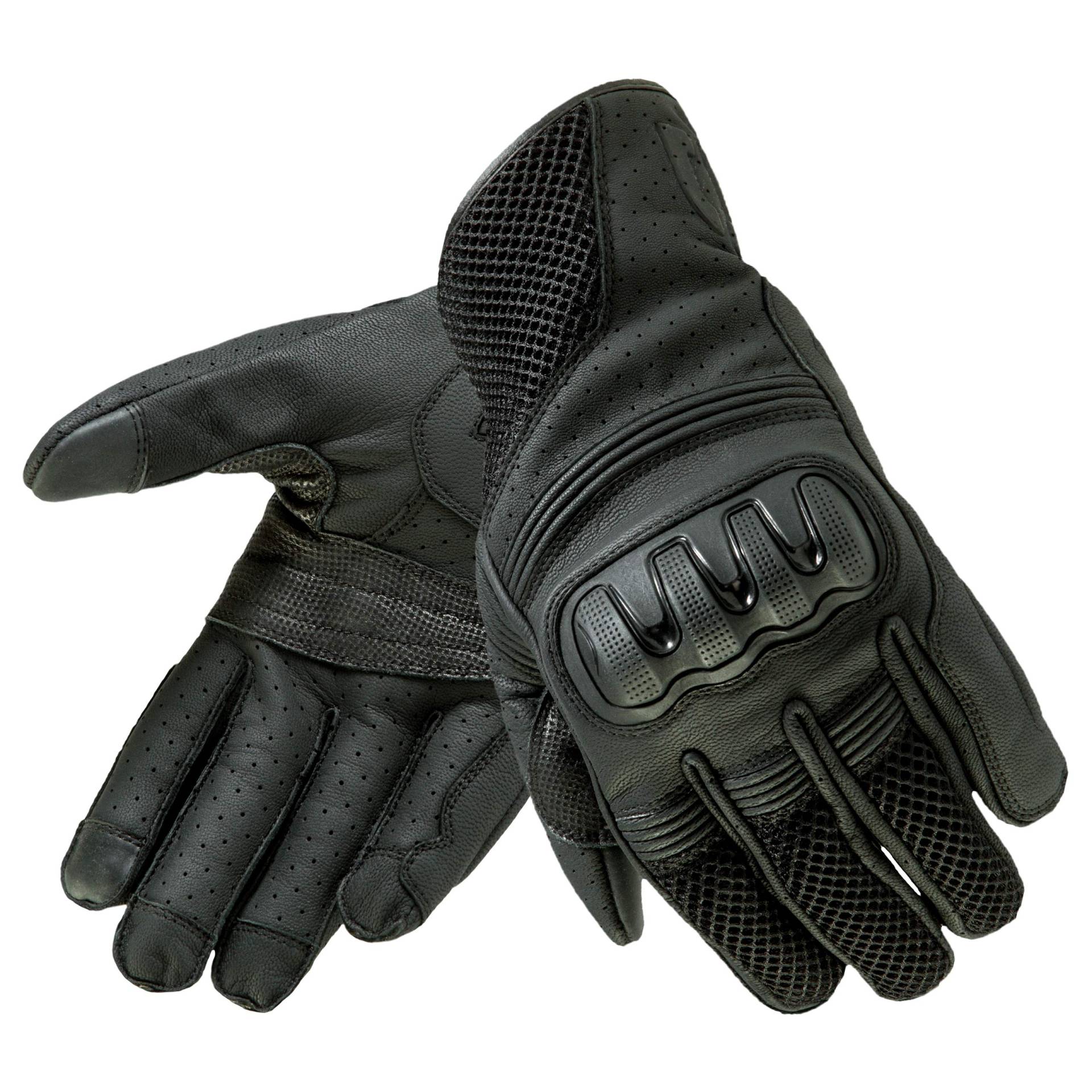 LEATHER-TEXTILE GLOVE OZONE TOWN II LADY CE BLACK DM von OZONE MOTO